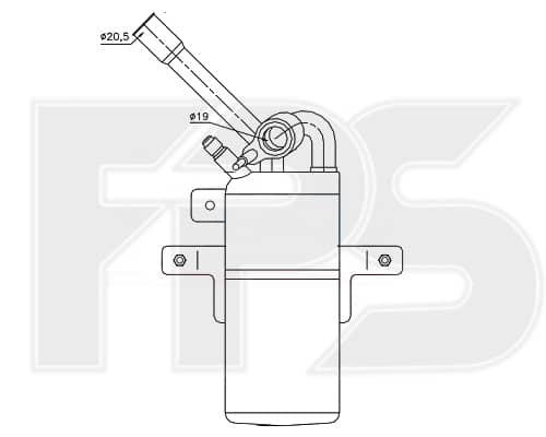 Осушувач Кондиціонера Ford Transit Connect / Tourneo Connect 2002-2009, 1211222, 1365483, 1509857, 2T1H1647AE, 2T1H1647AF, 2T1H19E647AE, 2T1H19E647AF, 4367070, 4500864