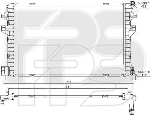 Радіатор охолодження AUDI A3 2020-2024