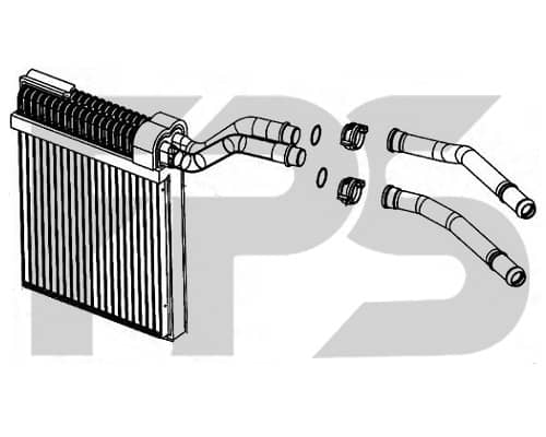 Радіатор Пічки Ford Mondeo 2007-2010, 1376873, 1453312, 1751574, 6G9118B293CA, 6G9118B293CB, 6G9118B539CA, 6G9118B539CB, 6G9118B539CC