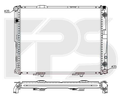 Радіатор Охолодження Mercedes-Benz 124 1984-1996, 1245000002, 1245003103, 1245003203, A1245000002, A1245003103, A1245003203