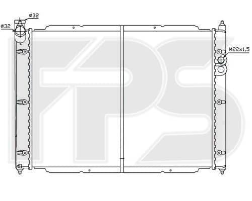 Радіатор Охолодження Volkswagen Transporter 1980-1991, 068121253B, 068121253C, 068121253D, 068121253E