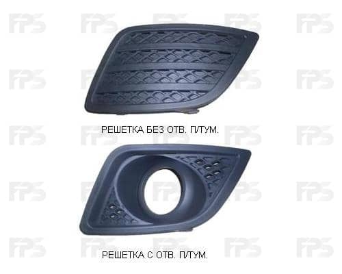 Решітка Пластикова Передня Права Ford Fiesta 2006-2008, 1 375 901, 1 440 910