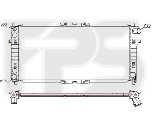 Радіатор Охолодження Mazda 626 1992-1997, K81715200B, K81715200C, KL1915200, KL1915200B, KL1915200C, KL1915200E, KL1915200F, KL1915200X