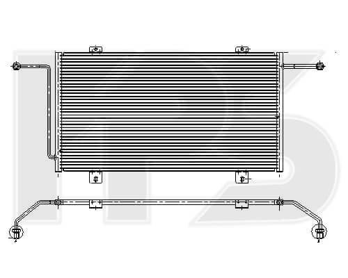 Радіатор кондиціонера Opel Movano 1998-2003, 09161209, 4500909, 7701044407