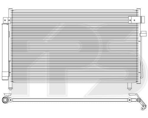Радіатор кондиціонера Subaru Forester 2003-2005, 73210SA000, 73210SA010, 73210SA011, 73210SA012, 73210SA020, 73210SA030, 73210SA031