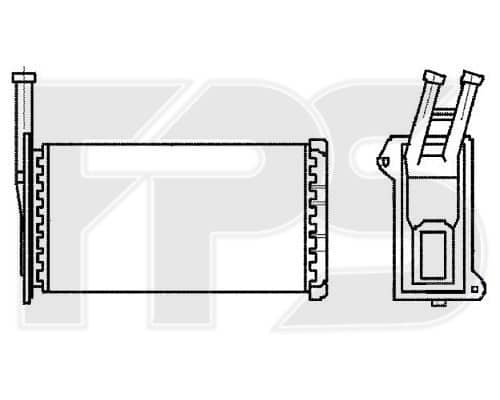 Радіатор Пічки Ford Escort / Orion 1986-1990, 1632527, 1634905, 6047446, 6079935, 6082833, 6185261