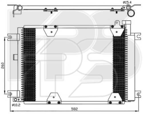 Радіатор кондиціонера Suzuki Grand Vitara 1998-2005, 9531065D10, 9531065D11, 9531065D11A00, 9531065D11A01, 9531065D12, 9531065D30