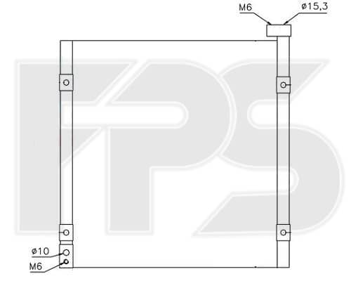Радіатор кондиціонера Honda Civic 1995-2000, 80110S01A01, 80110S01A11, 80110S04003, 80110S04K81, 80110S2H003, 80110S2HY01, 80110SO1A11, 80110SO4003, 80110SO4K81, JRB100490, JRB100780