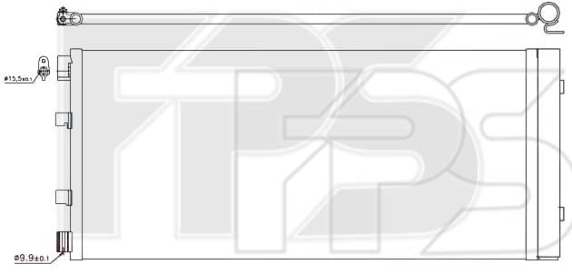 Радіатор кондиціонера Nissan NV400 2010-2021, 2765000Q1A, 2765000Q2L, 2765000Q3E, 4419449, 93197529, 95522991, 8660003623, 8660006091, 921005824R, 921007845R
