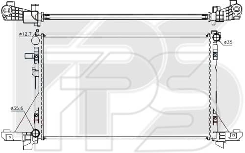 Радіатор Охолодження Nissan NV400 2010-2021, 2140000Q2B, 2140000Q2D, 2140000Q2F, 2140000Q4K, 214005447R, 2141000Q0G, 214106091R, 214107641R, 214107695R, 4406318, 4419452, 4421803, 93197532, 95507805, 95514141, 95527859, 95529411, 214108535R