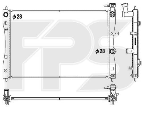Радіатор Охолодження Mitsubishi Colt 2004-2009, 4545000703, 4545000803, 4545001503, 4545001603, A4545000703, A4545001503, A4545001603, MN130393