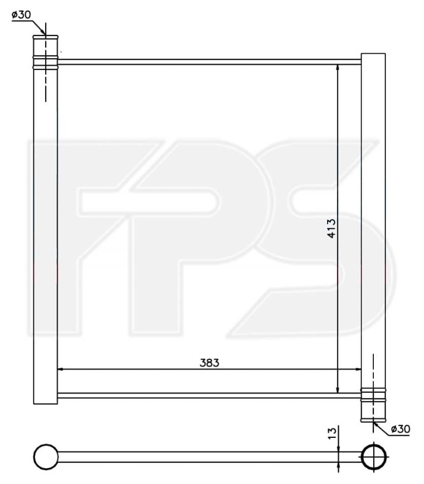 Радіатор Охолодження Smart Fortwo 2007-2014, 4515010001, A4515010001