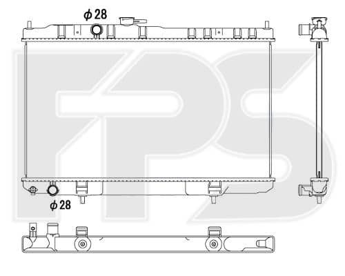 Радіатор Охолодження Nissan Almera 2006-2013, 2140095F0C, 2140095F0F, 2140095F0H