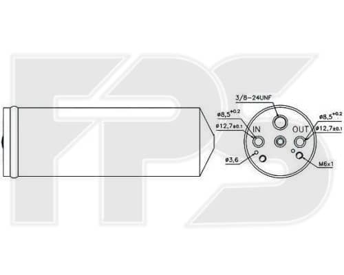 Осушувач Кондиціонера Mitsubishi Carisma 1995-2004, 30612501, 30621525, 30811998, 30882921, 30899717, MR175422, MR315071, MR918516