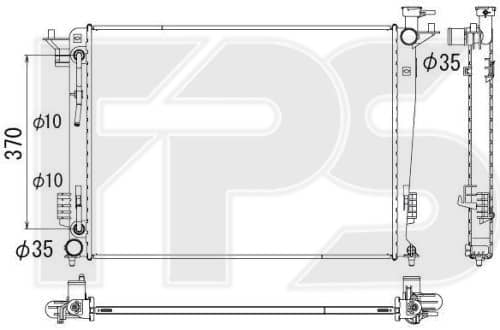 Радіатор Охолодження Hyundai ix35 2010-2015, 253102S510, 253102S550, 253102S650