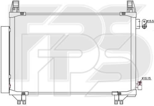 Радіатор кондиціонера Toyota Yaris 2011-2014, 884600D200