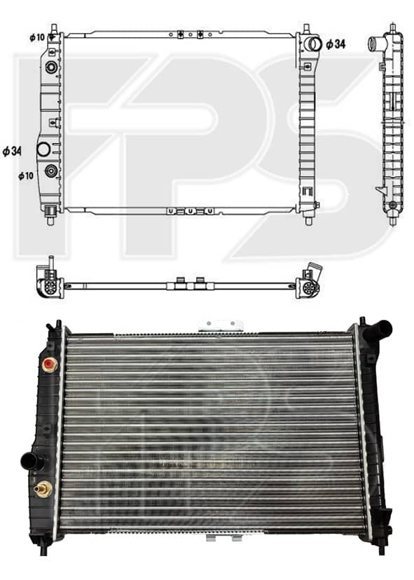 Радіатор охолодження CHEVROLET AVEO 2002-2008