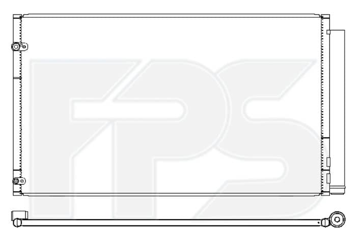 Радіатор кондиціонера Lexus RX 2009-2012, 884600E030, 8846048140, 8846008020