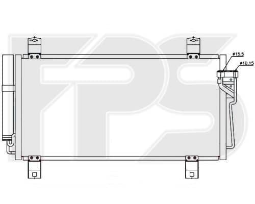 Радіатор кондиціонера Mazda 6 2008-2010, GS1D61480C, GS1D61480D, GSYD6148ZA, GSYD6148ZB, GSYD6148ZC, GSYF6148Z, GSYF6148ZA