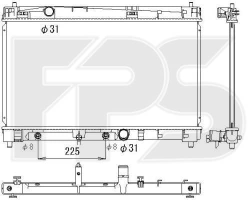 Радіатор Охолодження Toyota Yaris 2006-2011, 1640021260