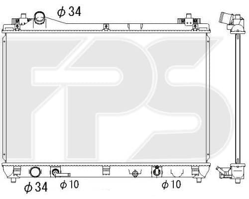 Радіатор Охолодження Suzuki Grand Vitara 2006-2012, 1770065J10, 1770065J30, 1770065J30A00