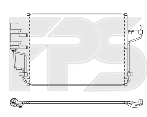Радіатор кондиціонера Ford Escape 2012-2016, CV6119710HC, CV6Z19712H