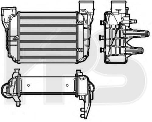 Радіатор наддуву AUDI A4 2001-2004