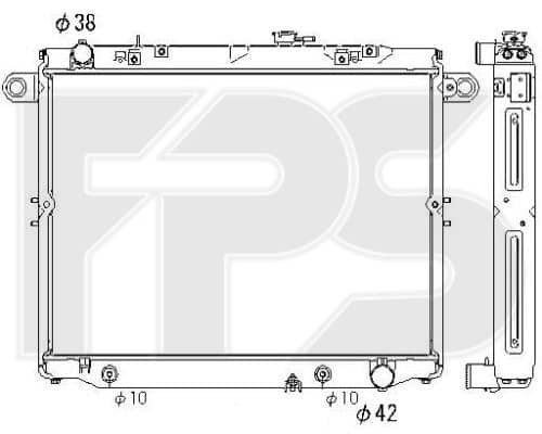 Радіатор Охолодження Lexus LX 2001-2008, 1640050210, 1640050211, 1640050212, 1640050360