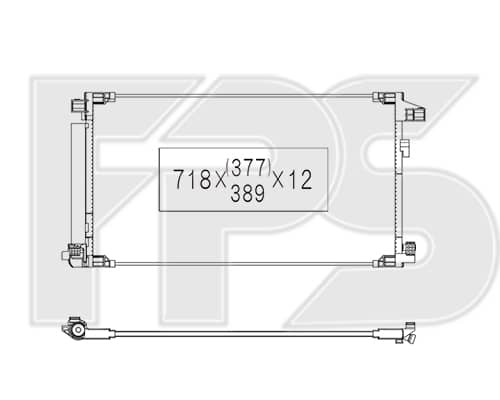 Радіатор кондиціонера Toyota C-HR 2016-2020, 88460F4040