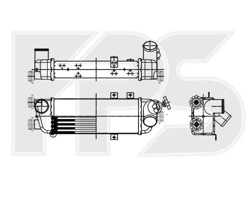 Радіатор Наддуву Kia Ceed 2007-2009, 2827027060, 282702A610, 282702A611