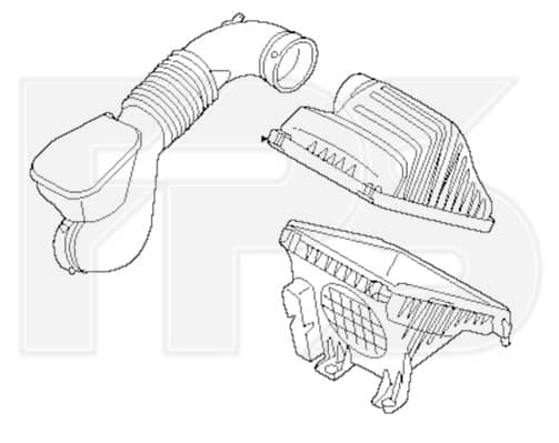 Корпус Повітряного Фільтра Передній Правий Hyundai Sonata 2010-2014