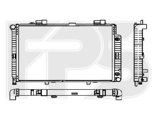 Радіатор Охолодження Mercedes-Benz E-Class 1995-1999, 210 500 12 03, 210 500 19 03, 210 500 55 03, 210 500 68 03, 2105000503, A2105000503, A2105001203, A2105001903, A2105005503, A2105006803