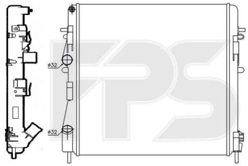 Радіатор Охолодження Renault Kangoo 1997-2003, 8200072713, 8660000490