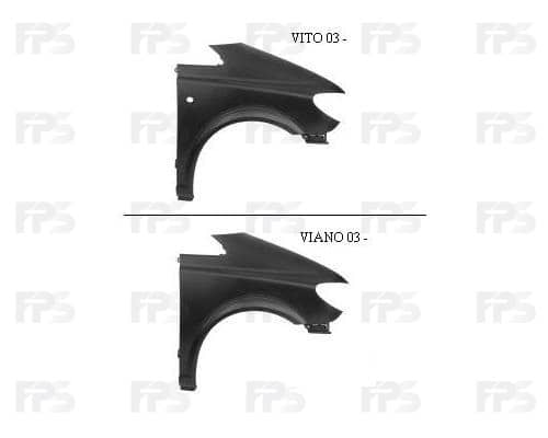 Крило Переднє Ліве Mercedes-Benz Viano 2003-2010, 639 630 5107, 639 630 5307, A 639 630 5107, A 639 630 5307
