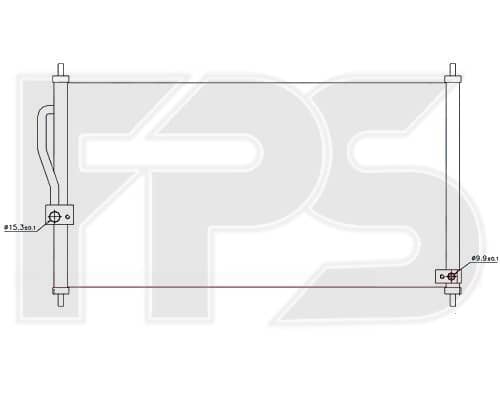 Радіатор кондиціонера Honda CRV 1997-2001, 80110S10003, 80110ST7003, 80110ST7A21