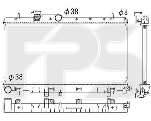 Радіатор Охолодження Subaru Impreza 2003-2005, 32007317, 32010125, 32010837, 45111FE100, 45111FE101, 45111FE102, 45119FE000, X4511FE102