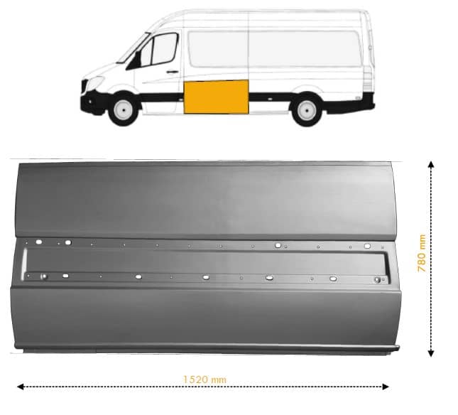 Ремчастина Металева Передня Ліва Mercedes-Benz Sprinter 2006-2013