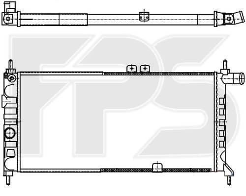 Радіатор Охолодження Opel Kadett 1985-1991, 1300126, 1302027, 3054012, 90299349, 90442550