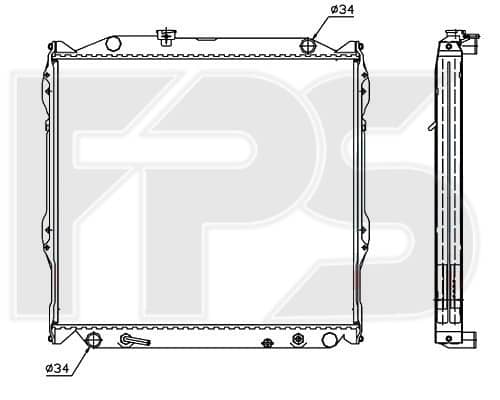 Радіатор Охолодження Toyota Land Cruiser Prado 1996-2003, 1640075160, 1640075161, 1640075162, 1640075170, 1640075180, 1640075181, 1640075190, 1640075210, 16410AZ011