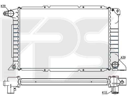 Радіатор Охолодження Ford Transit 1995-2000, 1023920, 1671829, 97VB8005AD, ME97VB8005AD