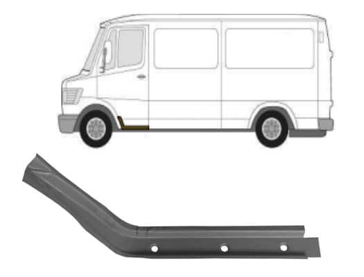 Ремчастина Металева Передня Ліва Mercedes-Benz 207-410 1977-1995