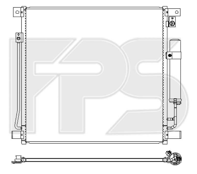 Радіатор кондиціонера Mitsubishi L200 2018-2023, 6000607000, 7812A292