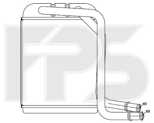 Радіатор Пічки Volkswagen Transporter 2003-2009, 7H1819031
