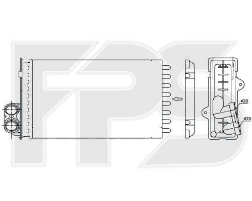 Радіатор Пічки Renault Laguna 1994-1998, 7701039481