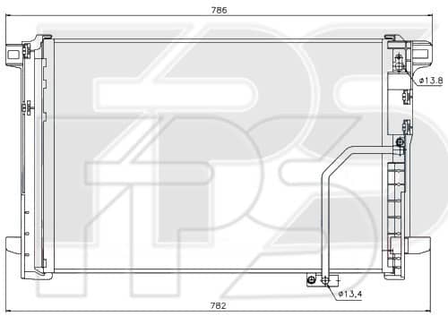 Радіатор кондиціонера Mercedes-Benz E-Class 2009-2012, 2045000154, 2045000254, 2045000554, 2045000654, A2045000154, A2045000254, A2045000554, A2045000654