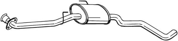 Глушник Посередені Opel Omega 1999-2003, 5852363, 5852832, 852108, 90467151, 90528009