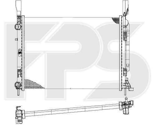 Радіатор Охолодження Mercedes-Benz Citan 2012-2021, 4155000002, 8200418327, 8200418328, A4155000002