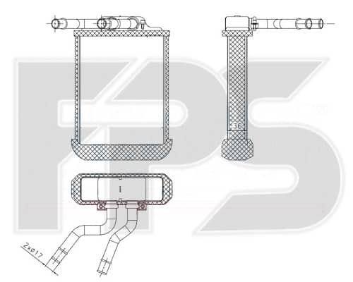 Радіатор Пічки Mercedes-Benz Ml-Class 1997-2005, 1638300061, A1638300061