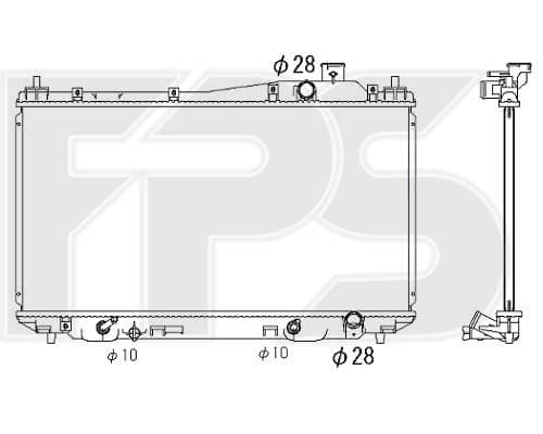 Радіатор Охолодження Honda Civic 2000-2005, 19010PLC901, 19010PLC902, 19010PLCJ01, 19010PLCJ51, 19010PLCJ52, 19010PLMA01, 19010PLMA02, 19010PLMA51, 19010PLR003, 19010PLR901, 19010PMAE01, 19010PMAE61, 19010PMHE51, 19010PMMA01, 19010PMMA02, 19010PMMA51, 19010PMMA52, 19010PLC004, 19010PLCJ02, 19010PLMA52, 19010PLR004, 19010PMHE01, 19010PMMA11, 19010PMMA61, 19010PMPA52, 19010PMPA53