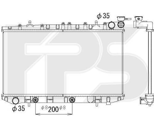 Радіатор Охолодження Nissan Primera 1991-1996, 2146053J00, 2146053J01, 2146064J00, 2146087N00